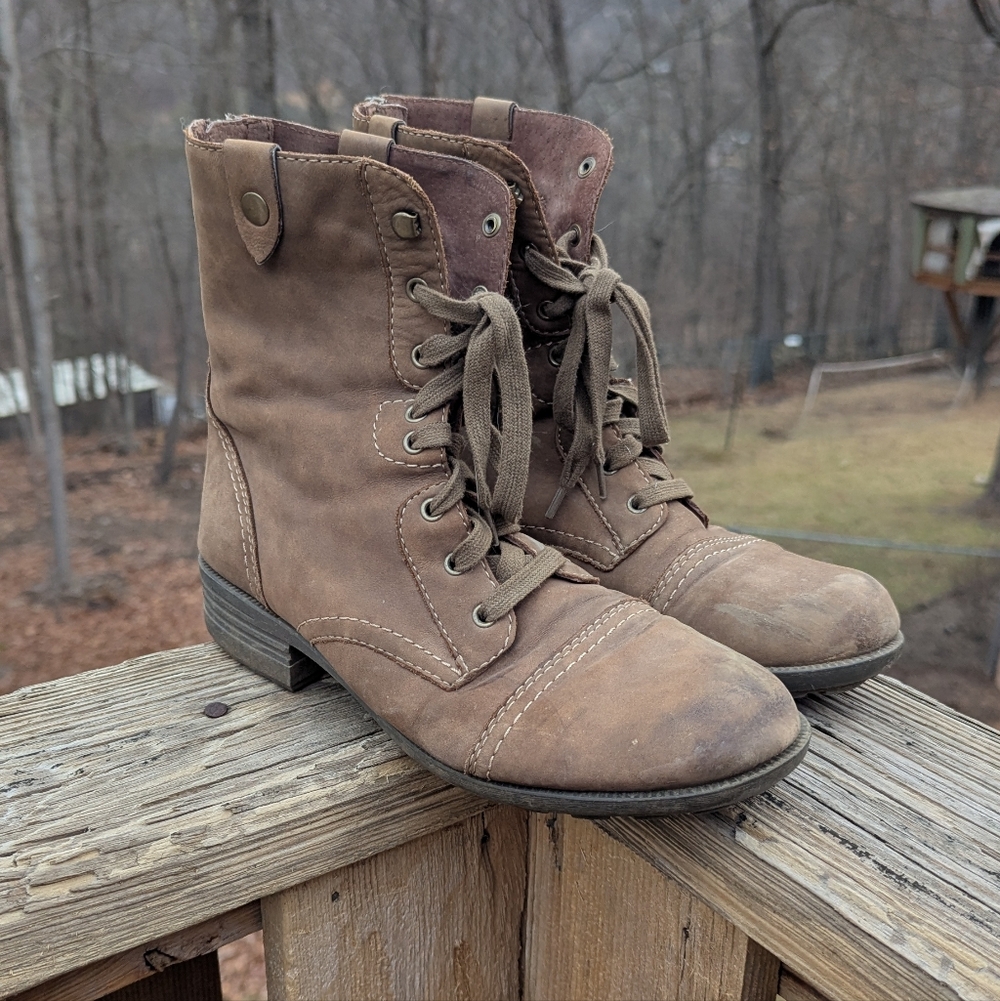 Rockport Leather Combat Boots
